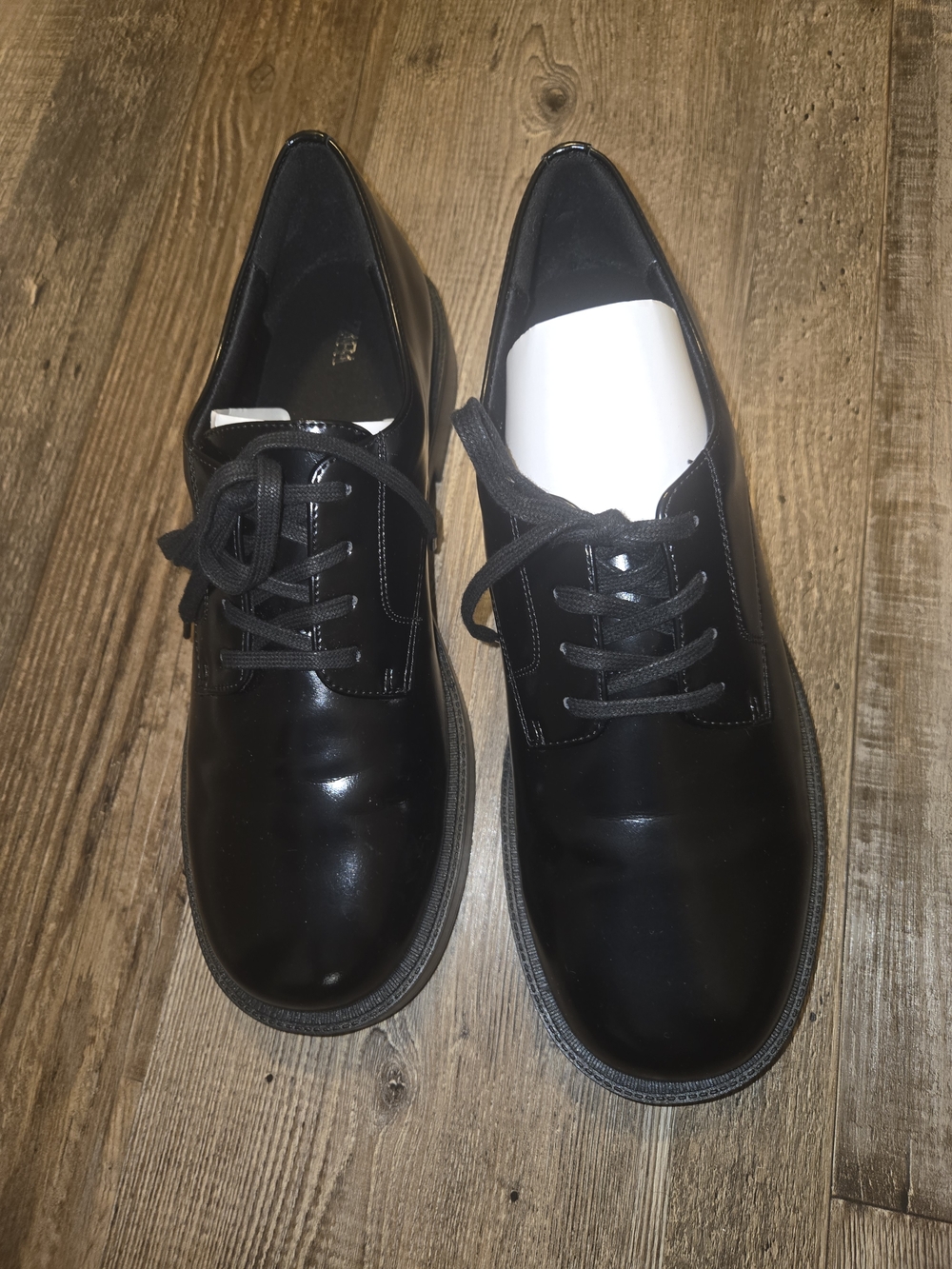 Zara Black Patent Lace-Up Women's Oxfords
